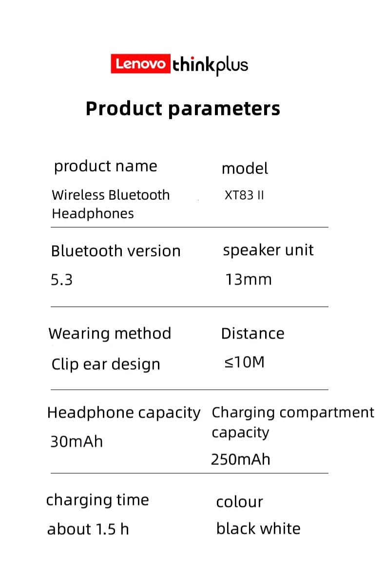 Lenovo XT83II Earclip Headset