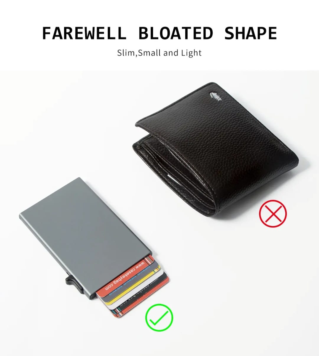 Slim Metalic Minimalist Wallet