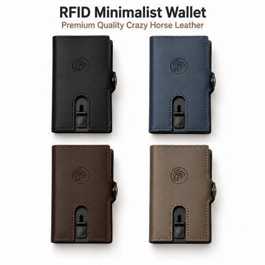 Minimalist Crazy Horse Leather Wallet