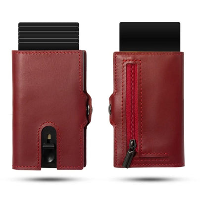 RFID Oil Wax Genuine Leather Minimalist Wallet