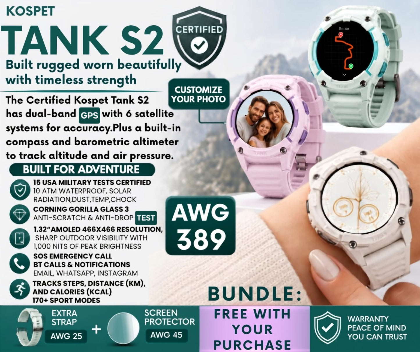 KOSPET S2 SMARTWATCH