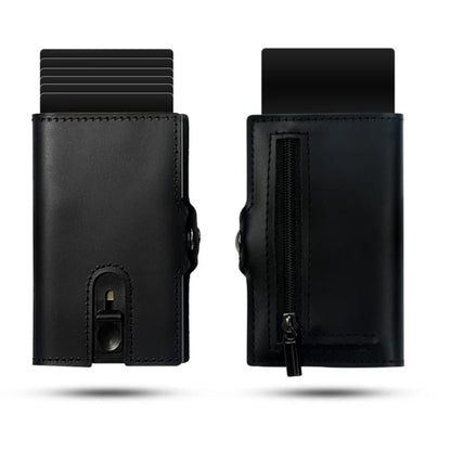RFID Oil Wax Genuine Leather Minimalist Wallet